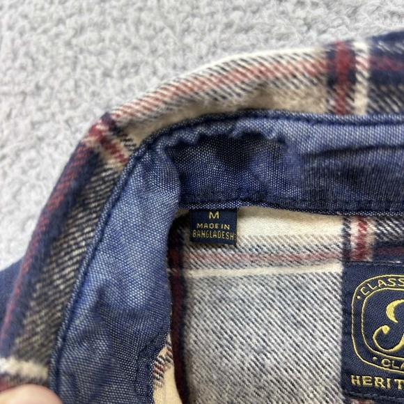 Jachs Flannel Shirt Mens Medium Plaid Classi Heritage - Picture 2 of 8